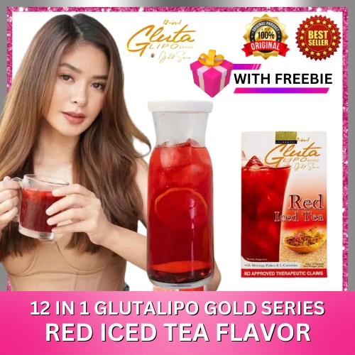 ORIGINAL 12 IN 1 GLUTALIPO GOLD SERIES RED ICED TEA SLIMMING DRINK