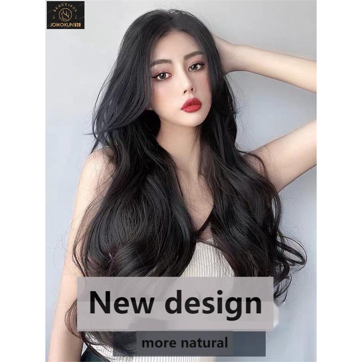 Wig Big Wave Hair Extension Straight Long Clip in Hair Extensions Black Brown High Tempreture