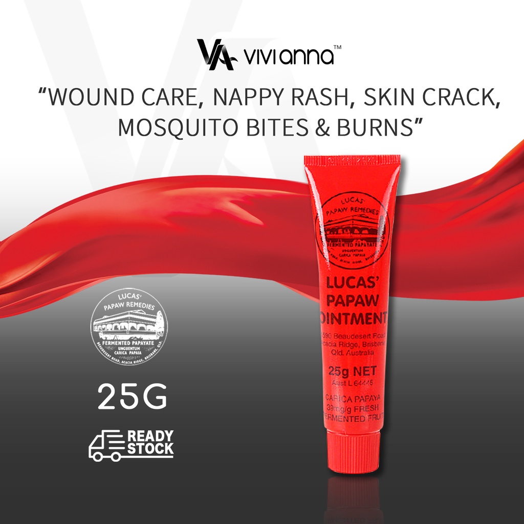 100 Australia Lucas Papaw Ointment 25g, Chapped Lip Balm Burns Cuts