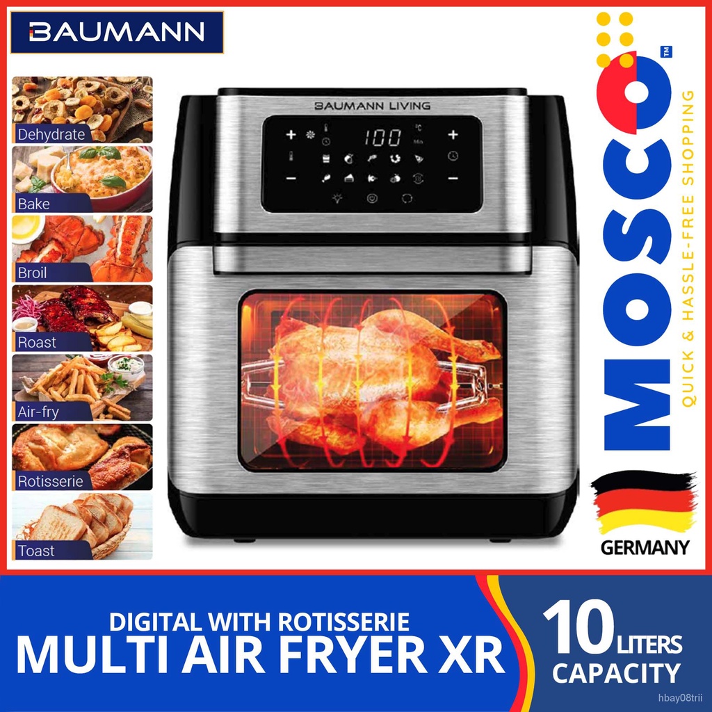 Baumann Multi Air Fryer XR with Rotisserie Fits Whole Chicken 10