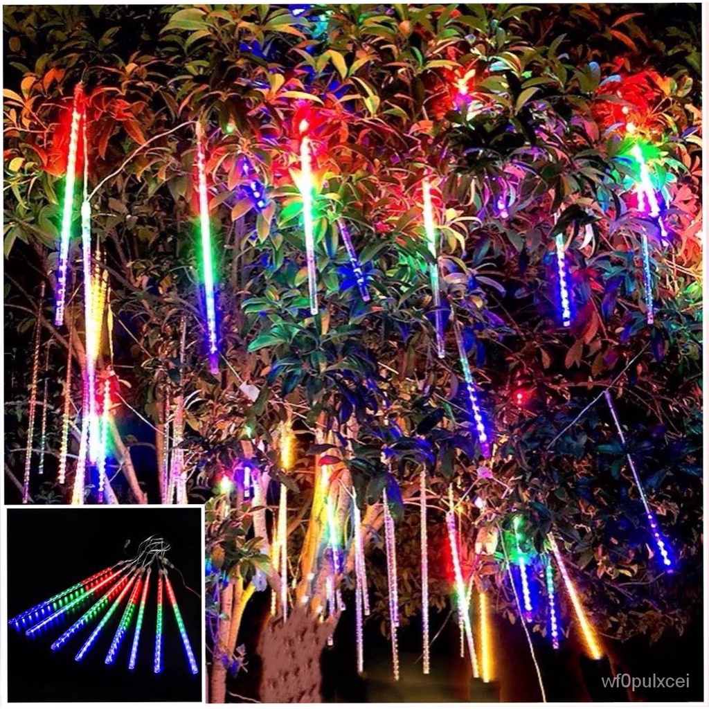 qKJE 30CM MABUHAYN Meteor Shower LED light Christmas 8 in 1 Tubes light