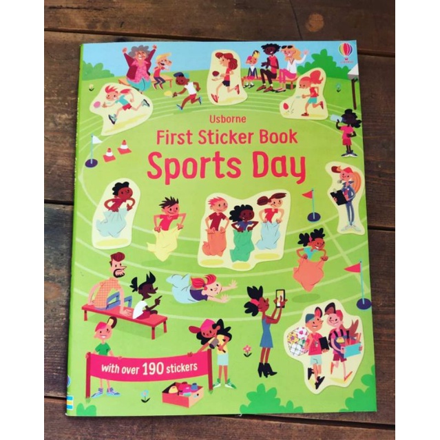 Usborne First Sticker Sports Day Book cover with slight folds