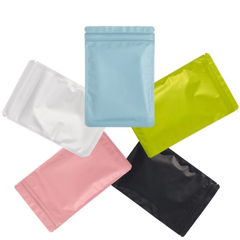 100pcs pink green Ziplock Bags jewelry bag food bag Self Sealing Mylar