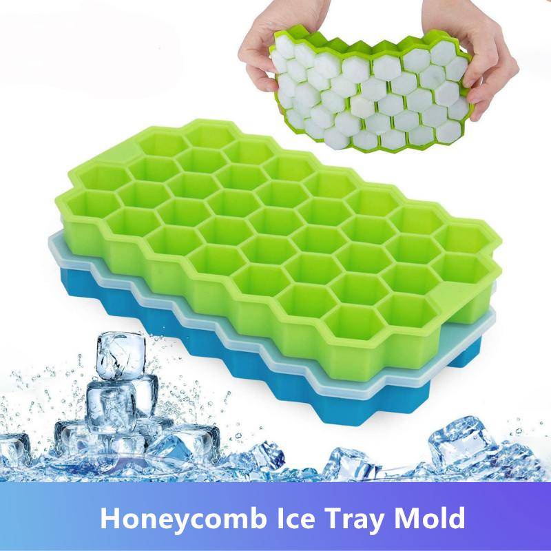 37 Grid Ice Tray with lid Silicone DIY Ice Tray Mold Easy to Release Ice Mold Shopee