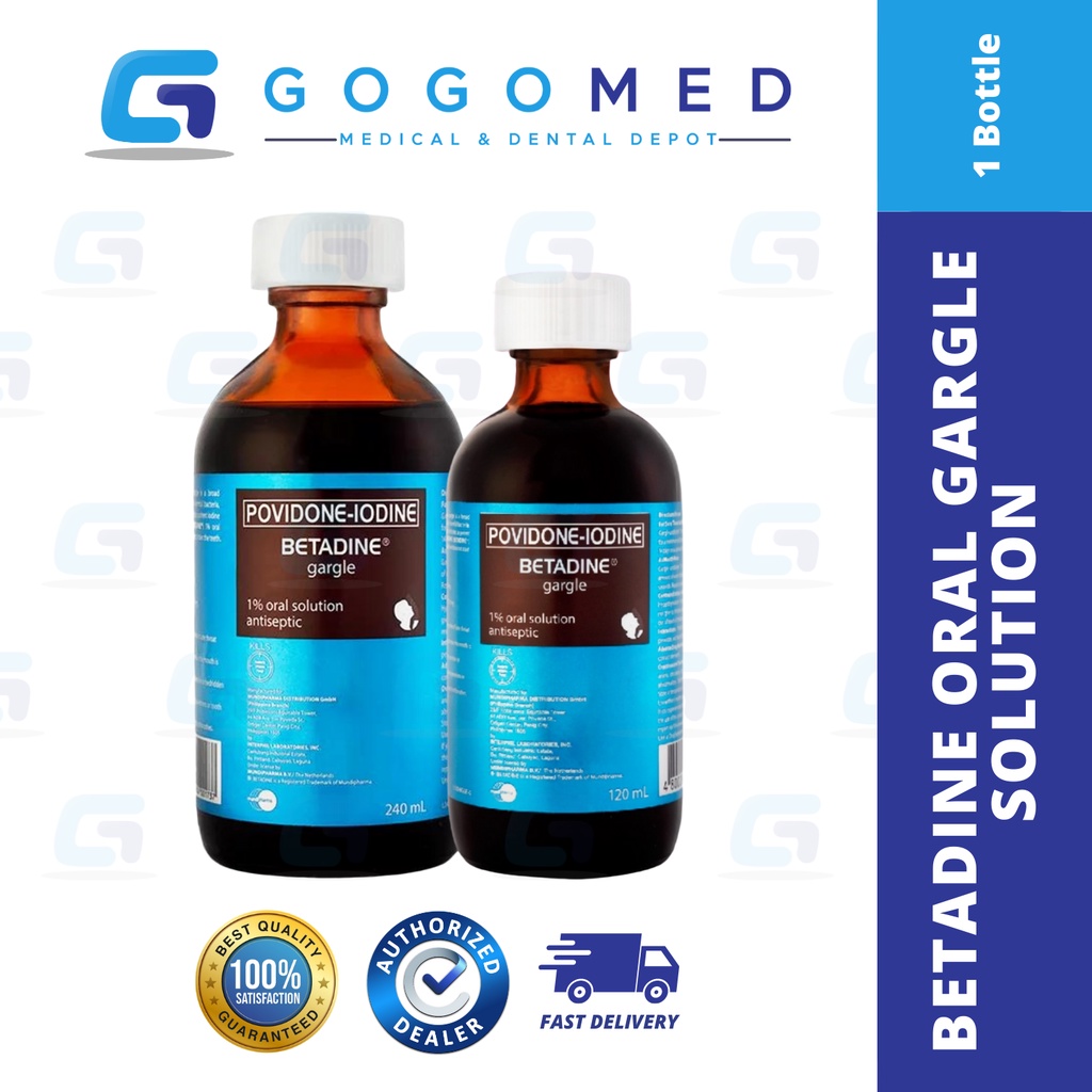 Betadine 1 Dental Oral Teeth Antiseptic Solution Gargle 240ml/120ml Bottle Shopee Philippines