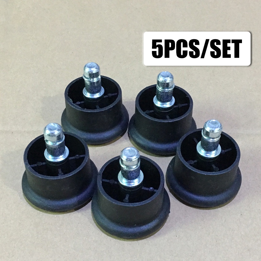 5Pcs Chair Caster Wheels Bell Glides Office Chair Fixed Wheels