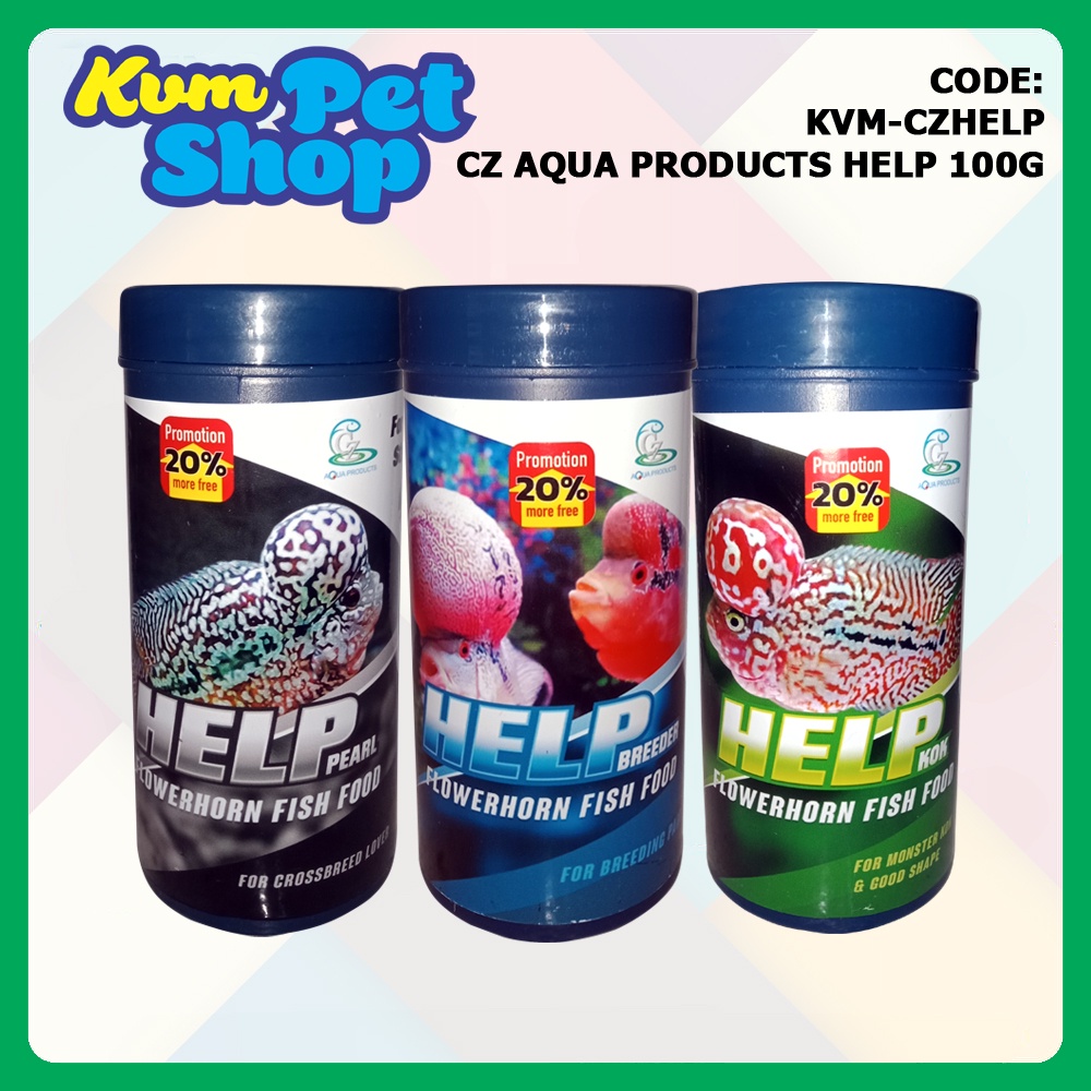 Cz Aqua Products Help Flowerhorn Pellet Fish Food Small 100g Help Kok