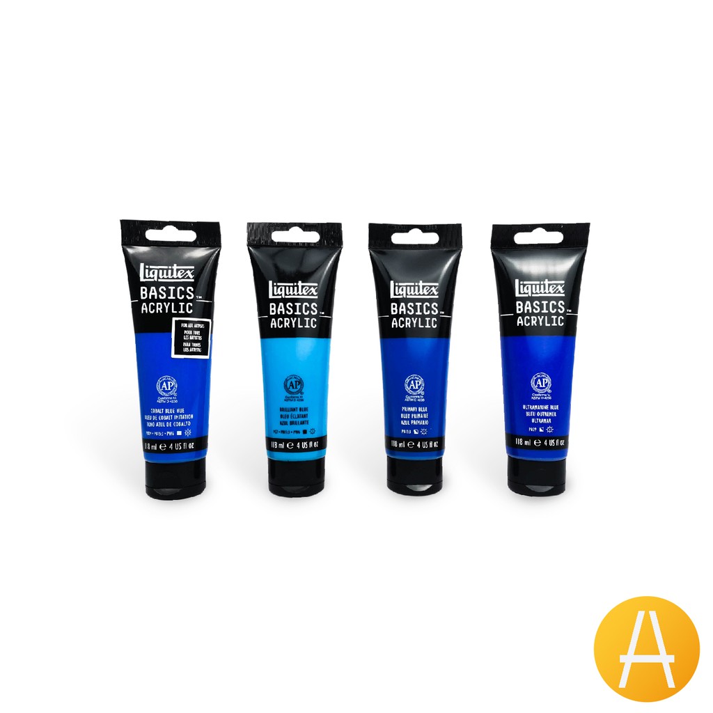 Liquitex Basics Acrylic Paint Tube 4 oz. 118ml (Blue Shades) Shopee
