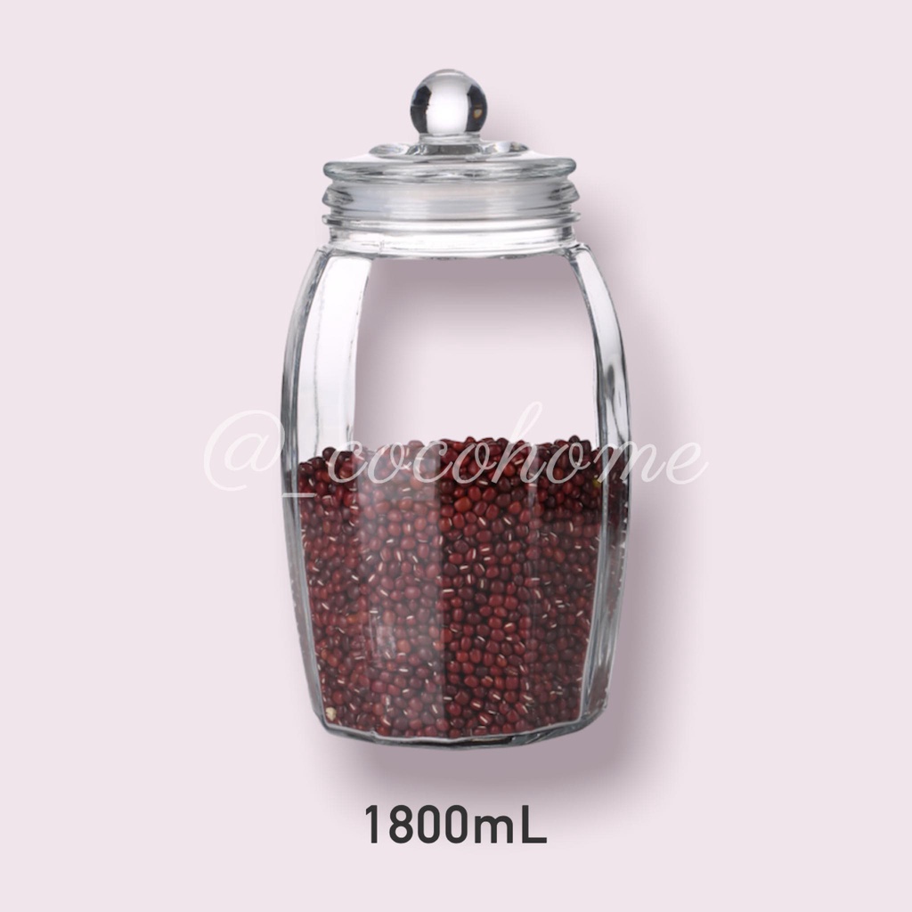 Airtight, Heat Resistant Glass Jars with Lid (Multiple size and design