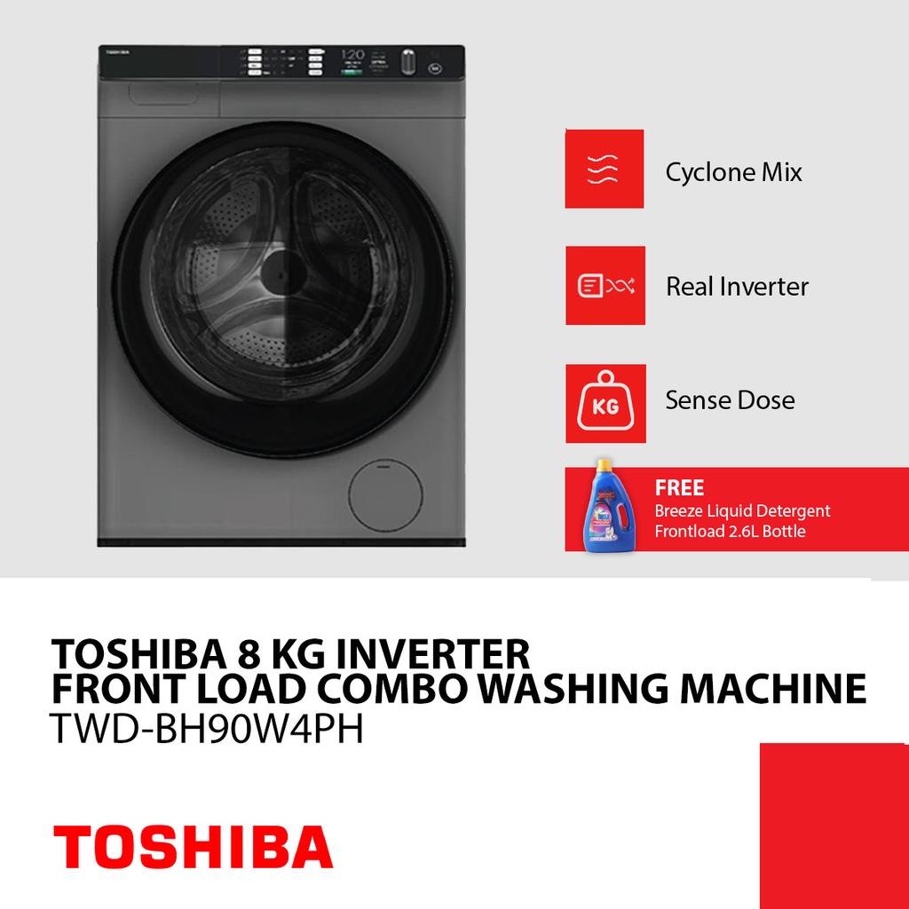 Toshiba 8KG/8KG Front Load Combo Washing Machine Inverter TWD