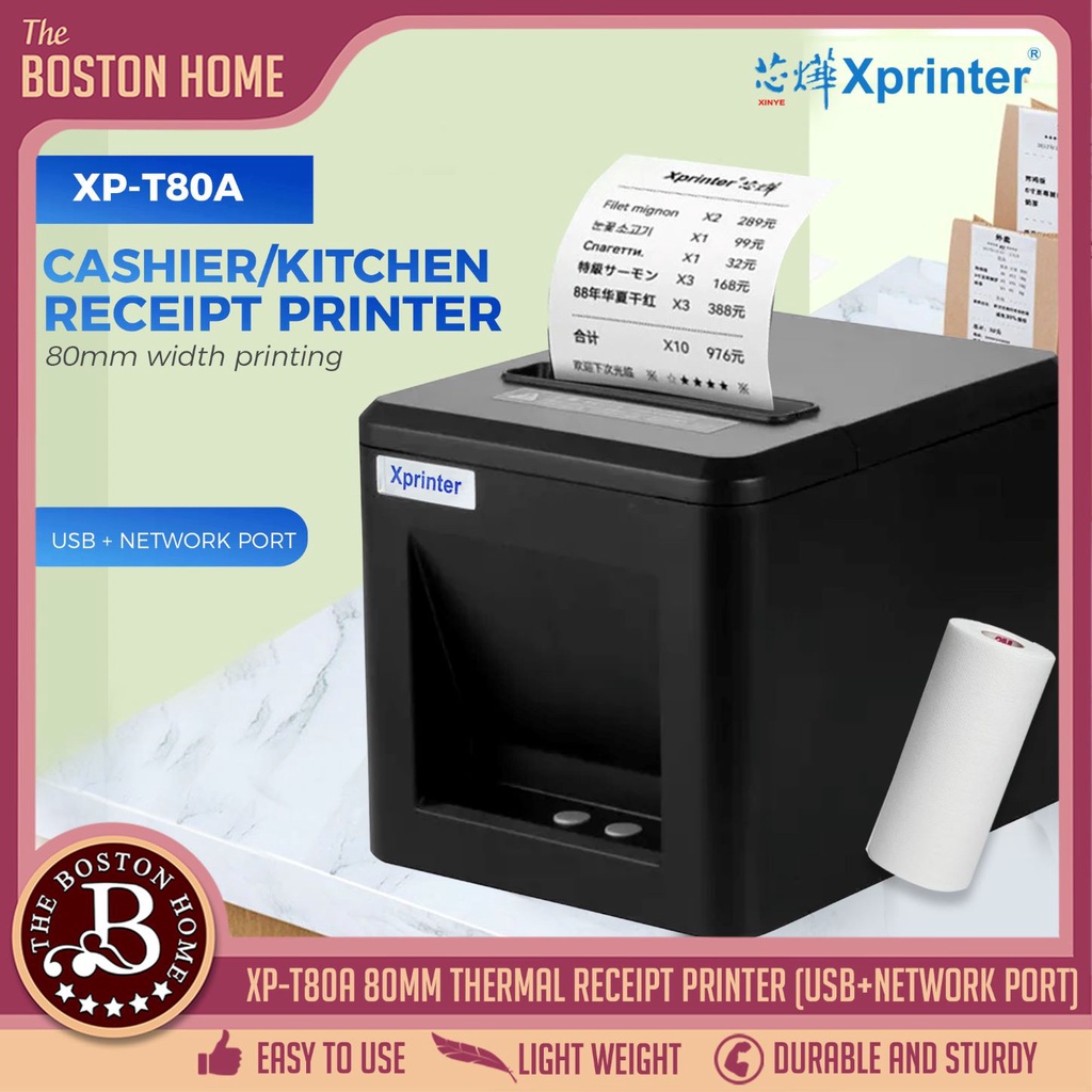Xprinter T80A 80mm Thermal Receipt Printer Autocutter Kitchen