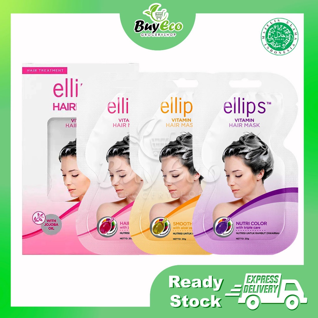 Ellips Hair Vitamin Mask Treatment Smooth Shiny Nutri Color Volume