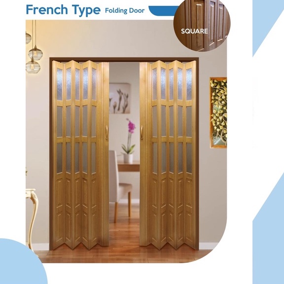 FRENCH TYPE FIBER GLASS ACCORDION DOOR ROOM DIVIDER FOLDING DOOR 10