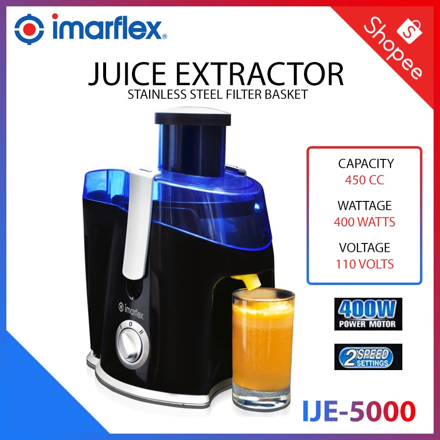 Imarflex IJE5000 Electric Juicer 1L (Black) Shopee Philippines