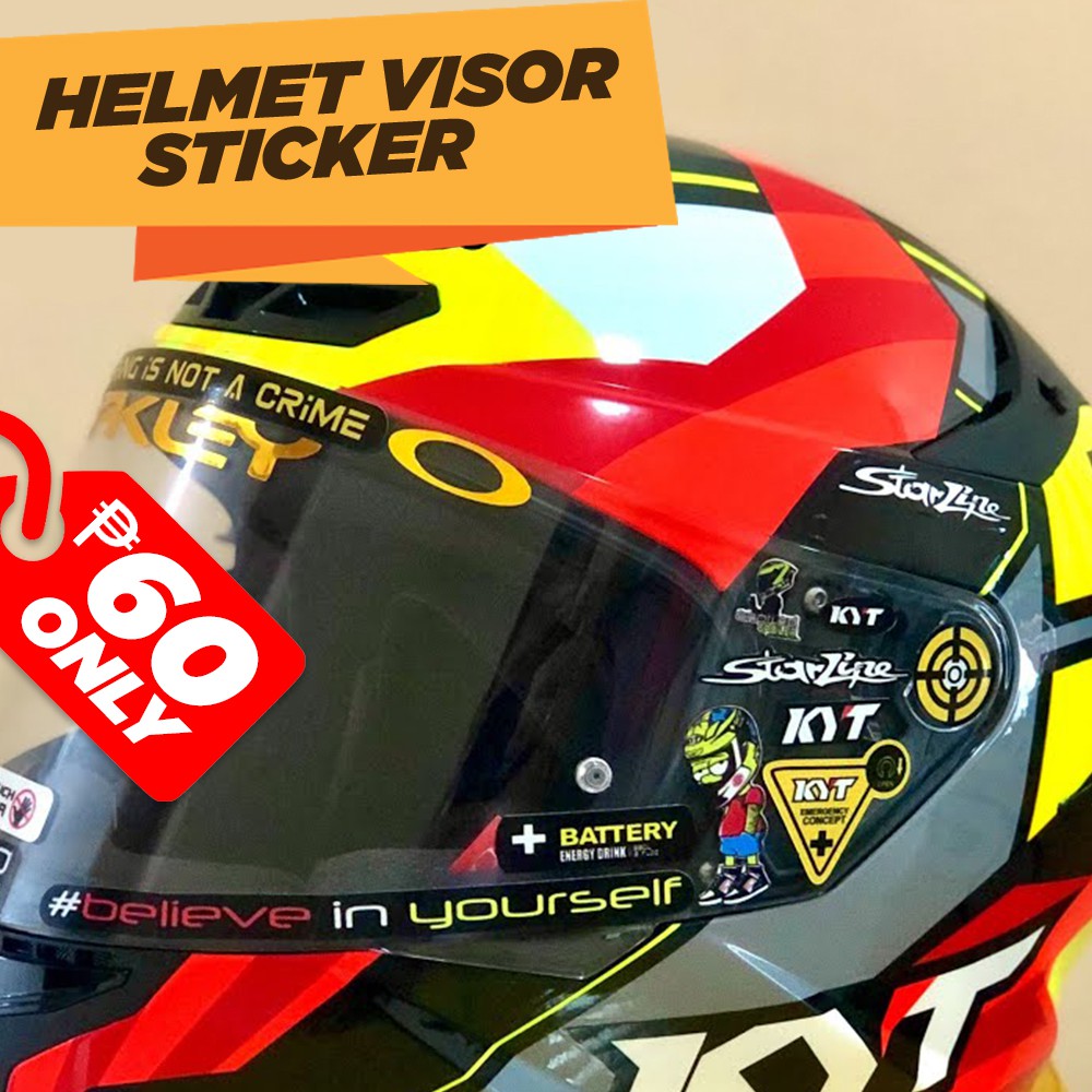 Helmet Visor Stickers Vinyl Laminated Shopee Philippines