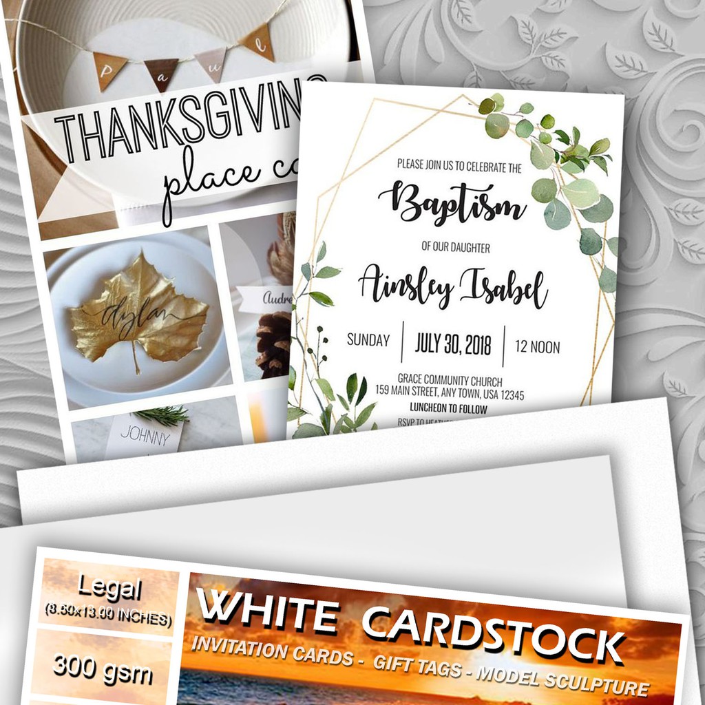 White Cardstock (inkjet) Coated/Uncoated Surface (A4) 10s Shopee