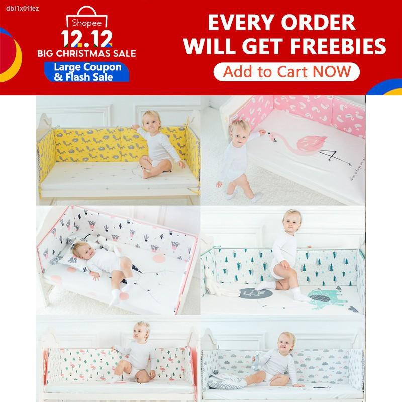 on sale ☑120cm/130cm Baby Crib Bumper Cotton Bedding Infant Bed Around