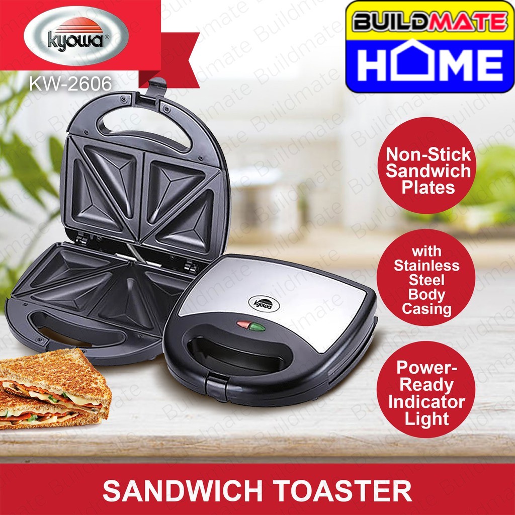 KYOWA Sandwich Toaster 750W KW2606 •BUILDMATE HOME• Shopee Philippines