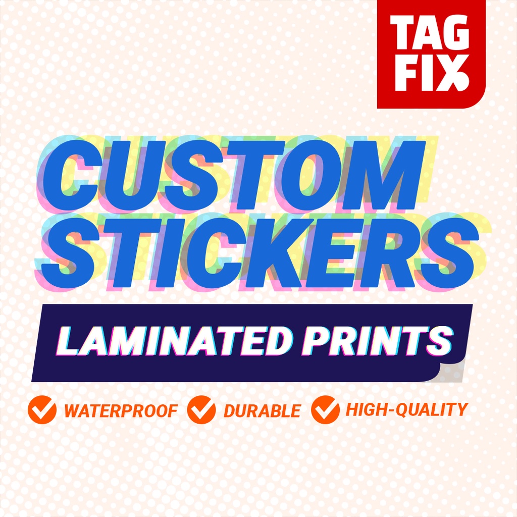 Custom Printed Stickers Waterproof, Laminated Glossy, and Matte Finsh