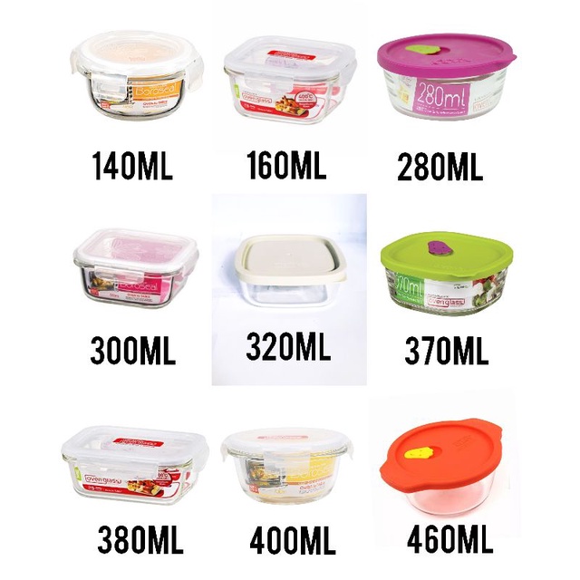 Lock n Lock Oven Glass Baby Food Container Glass Container Round Box 160ml 380ml 320ml Shopee
