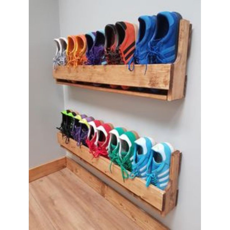 Shoe Rack Rustic Wooden Wallmounted 1 layer Shopee Philippines
