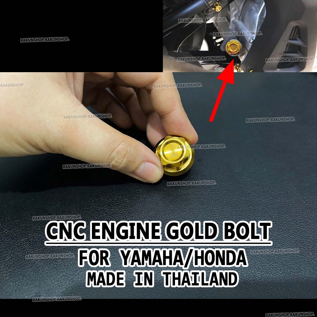 CNC engine oil bolt Yamaha / Honda Gold Plug and Play Original Made in