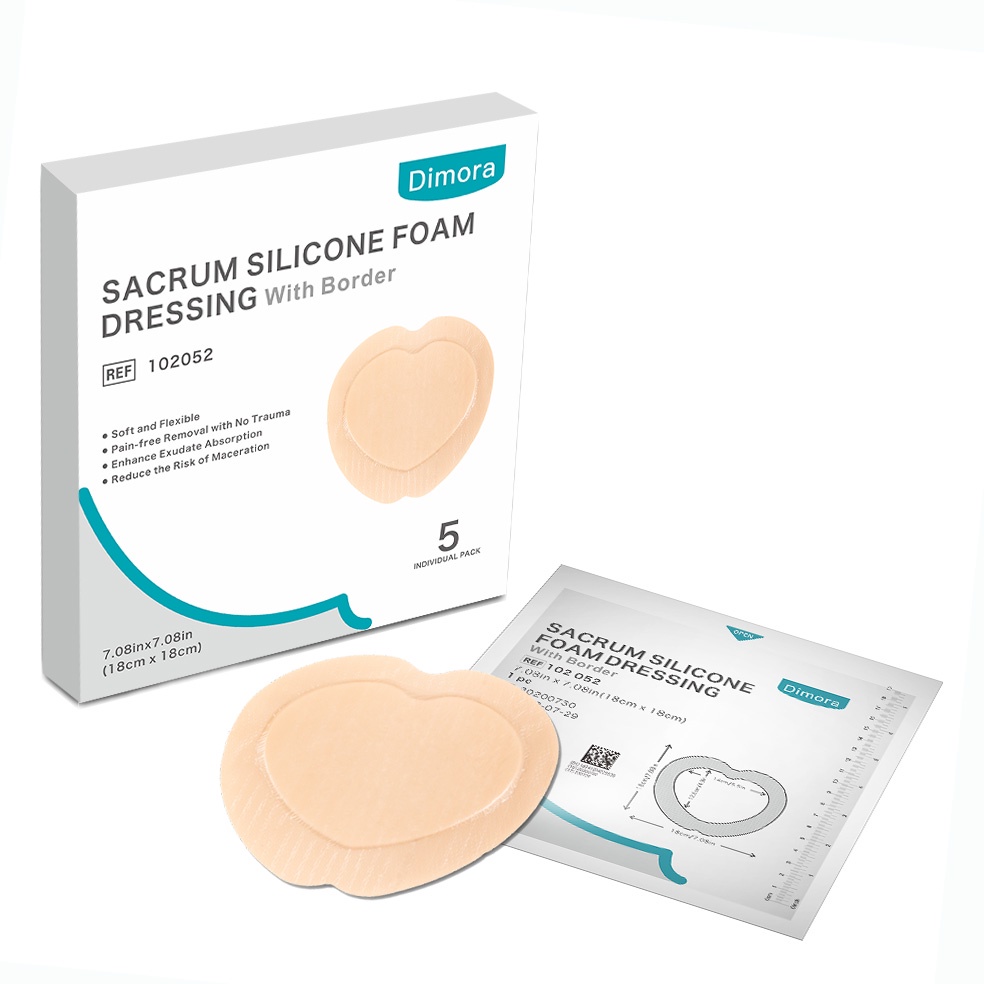 Winner Silicone Sacrum Foam Dressing with Border Adhesive Waterproof