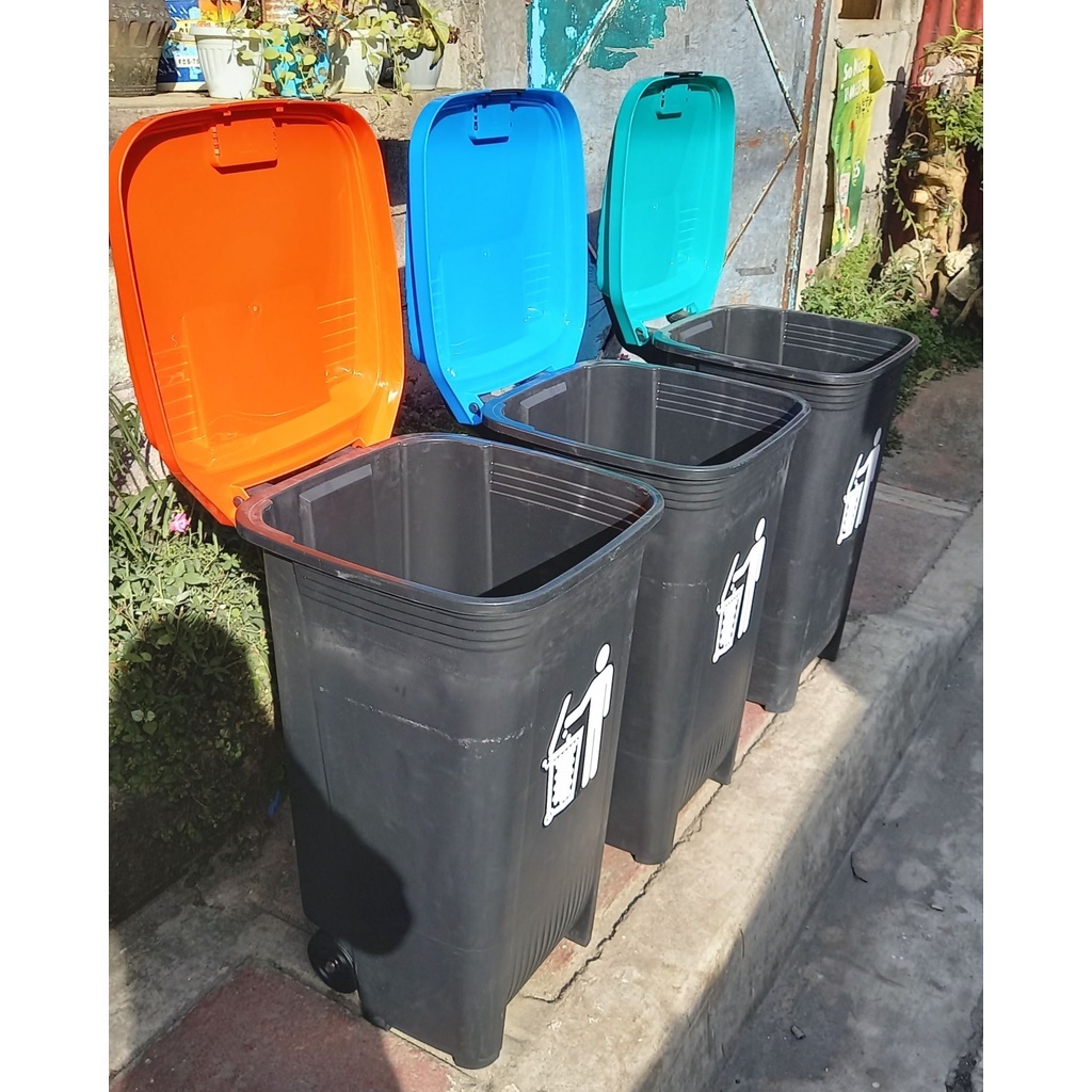 TRASH BIN 80L Orocan trash Can with Wheels and lock 80L Basurahan Garbage Bin/basurahan/basket