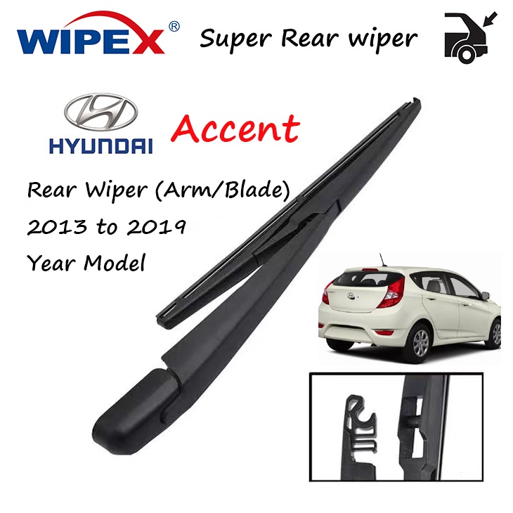 (Original)Hyundai Accent (hatchback )Rear Wiper Arm Blade for 2013 to