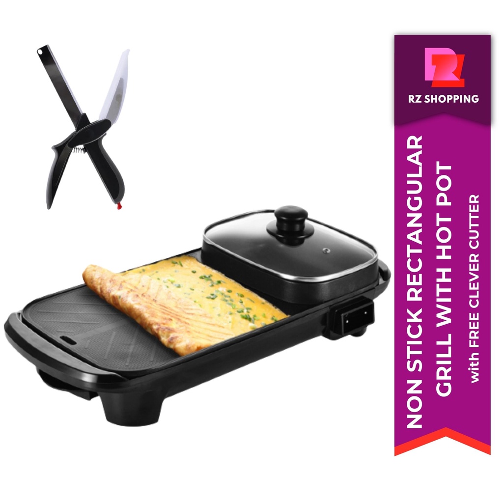 Authentic availableRZ Samgyupsal Grill Rectangle Korean Party Electric Grill Pan,Hotpot Grill