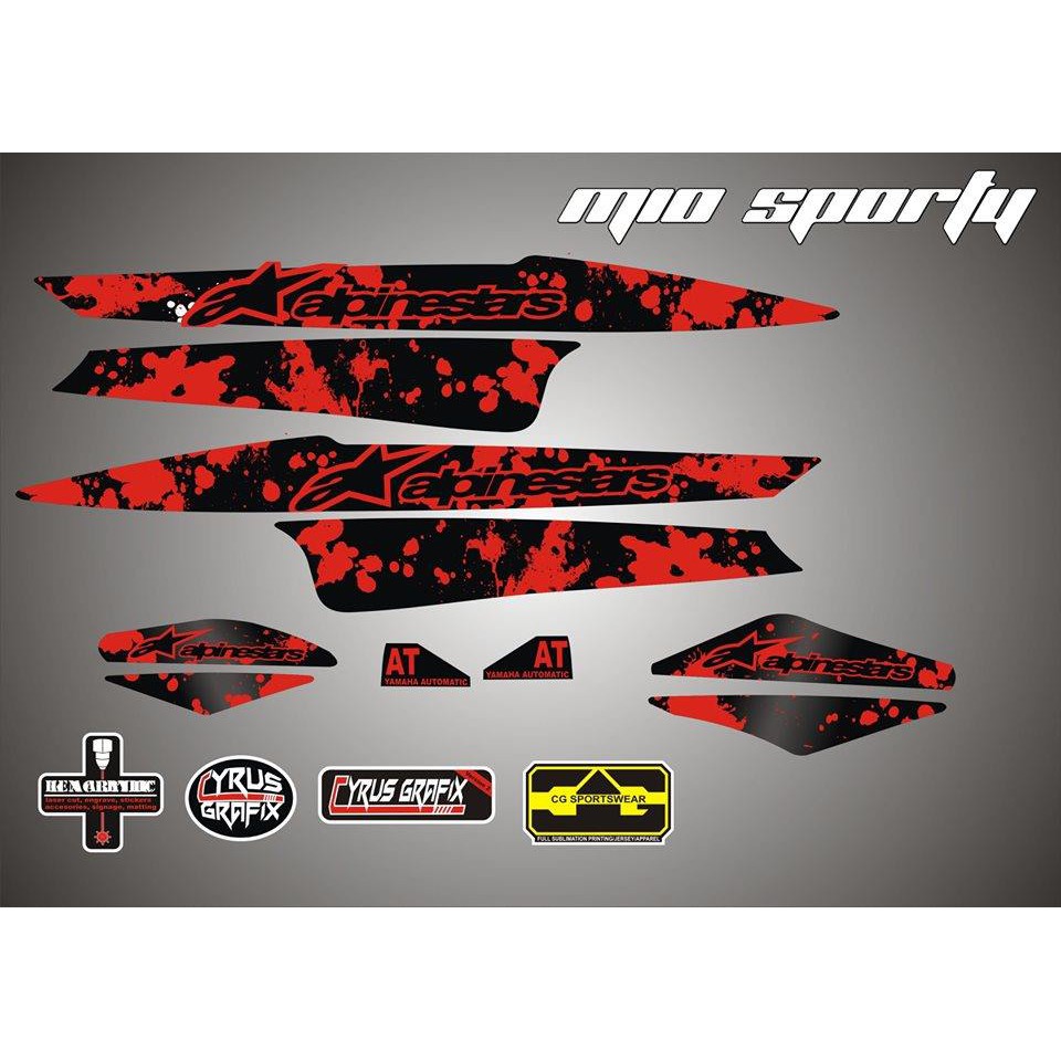 MIO SPORTY STOCK DECALS Shopee Philippines