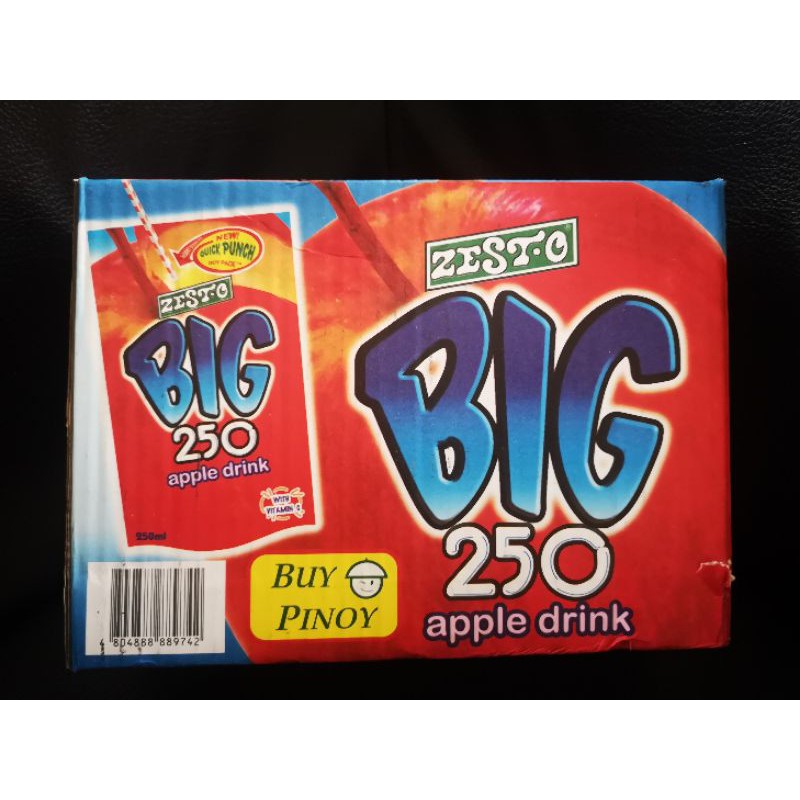 Zesto Big 250 Orange Apple Mango Pineapple Juice 10 per Box Buy Pinoy Original / Authentic