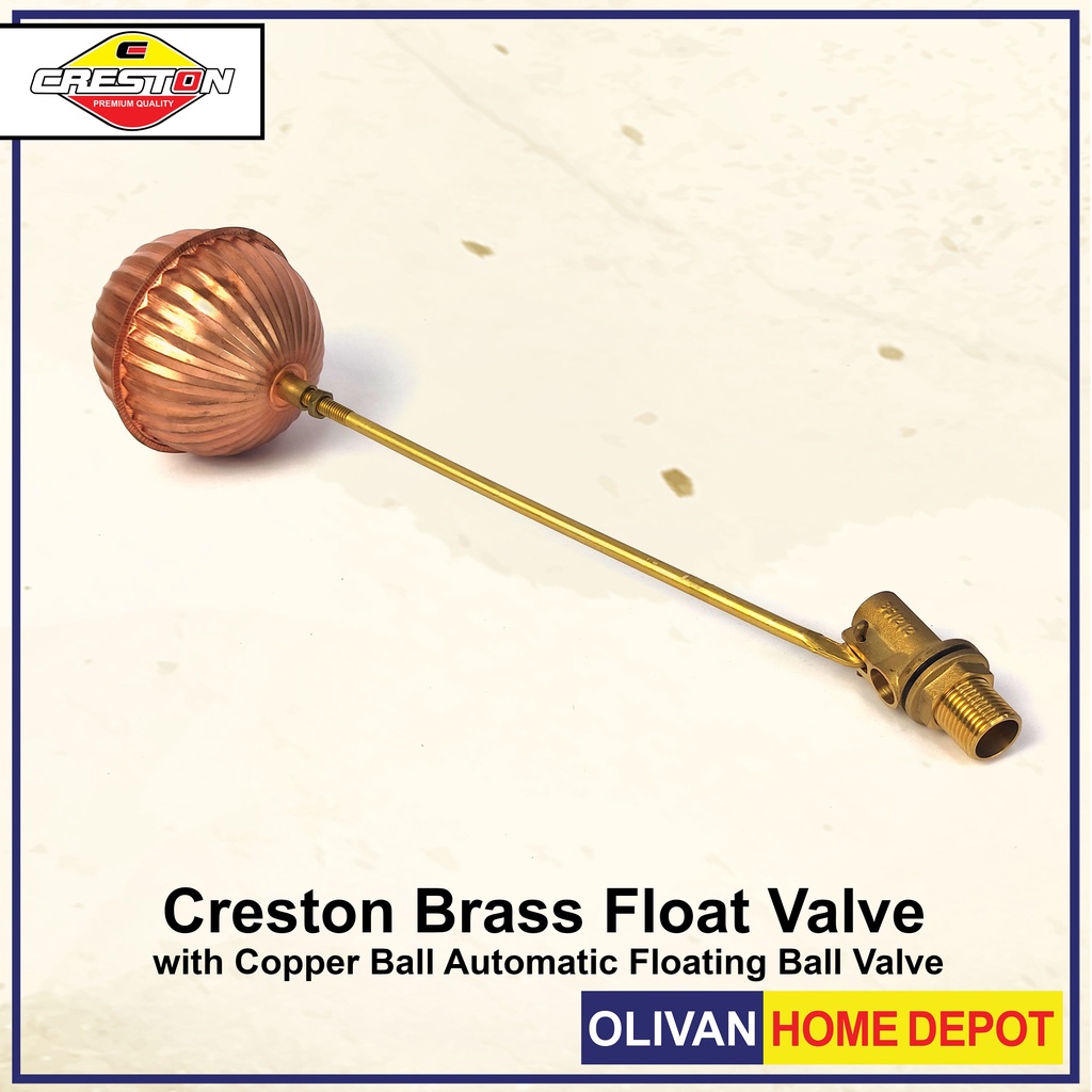 CRESTON Brass Float Valve with Copper Ball Automatic Floating Ball Valve CBL001/012/034