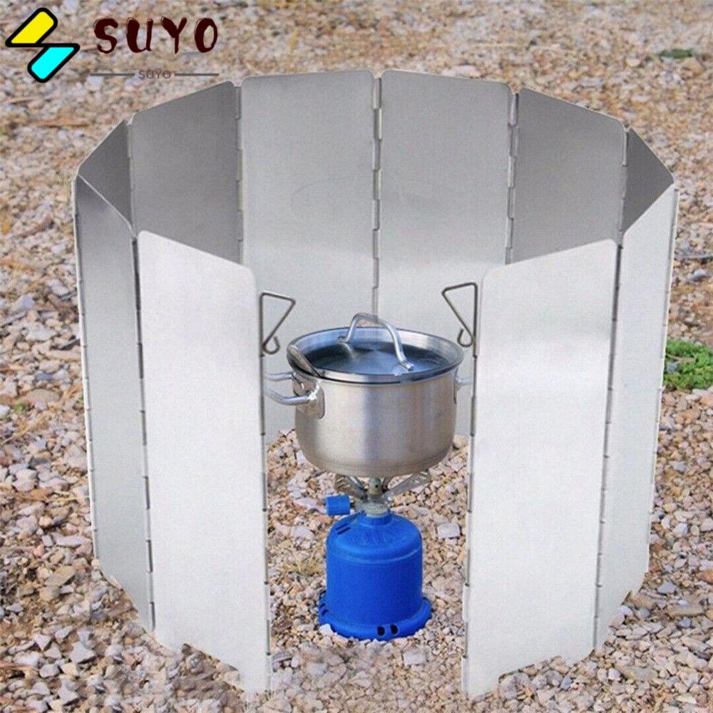 SUYOU Portable Gas Stove Windshield Outdoor Burner Wind Guard Windproof