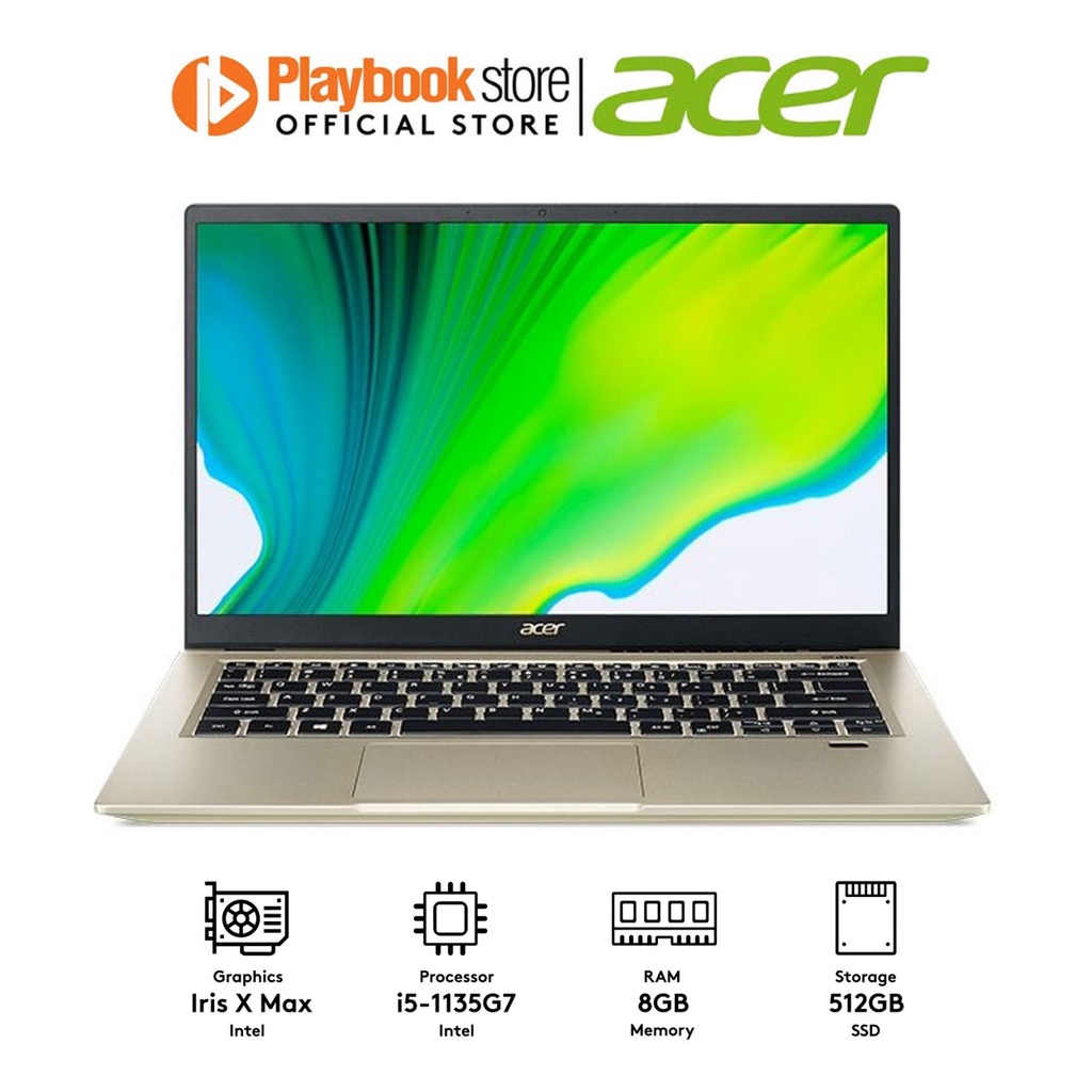 Acer Swift 3X Sf314510G58Ew 14" Full HD I51135G7 8Gb 512Gb SSD Win