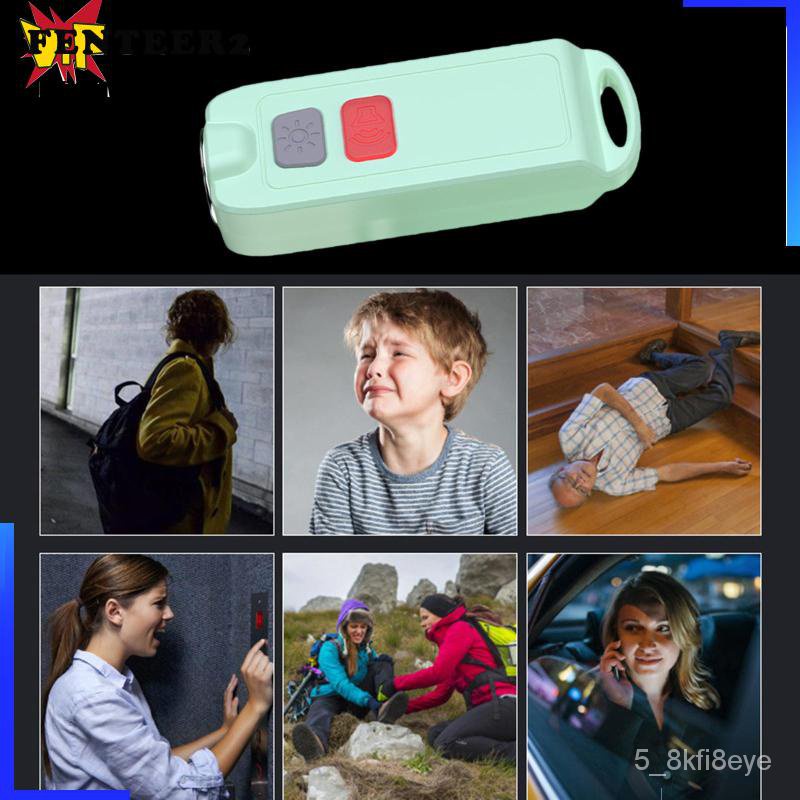 boutique[Fenteer2 3c ] Safe Personal Alarm Keychain Loud Siren SOS Alert for Joggers Women