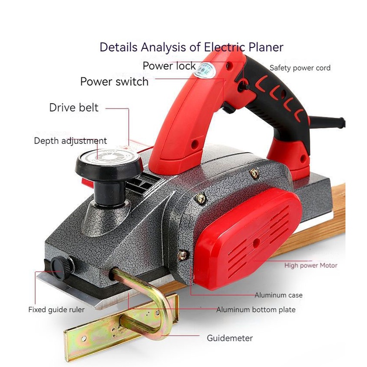 Electric planer Multifunctional woodworking knife wood planer Manual
