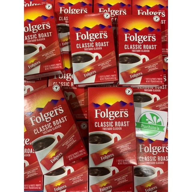 Folger's Classic Roast Instant Coffee Singles 7 packets Shopee
