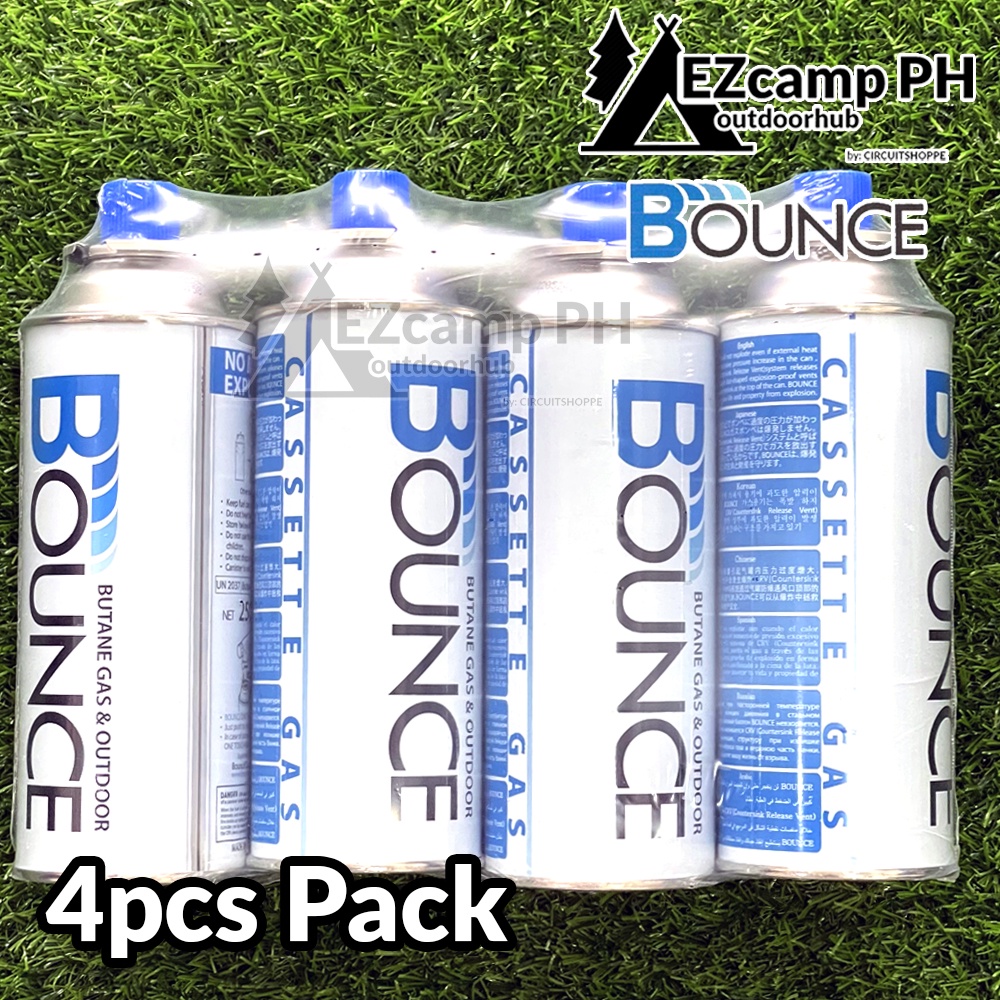 4pcs Pack BOUNCE Butane Gas LG250 Cassette Portable Stove Fuel Nozzle