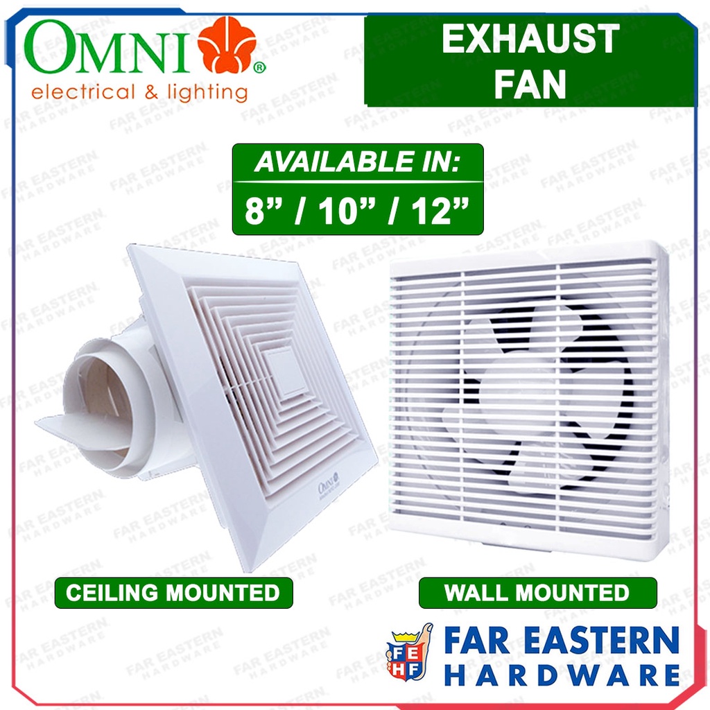 OMNI Ceiling Duct Wall Mounted Exhaust Bathroom Fan Air Ventilator 8