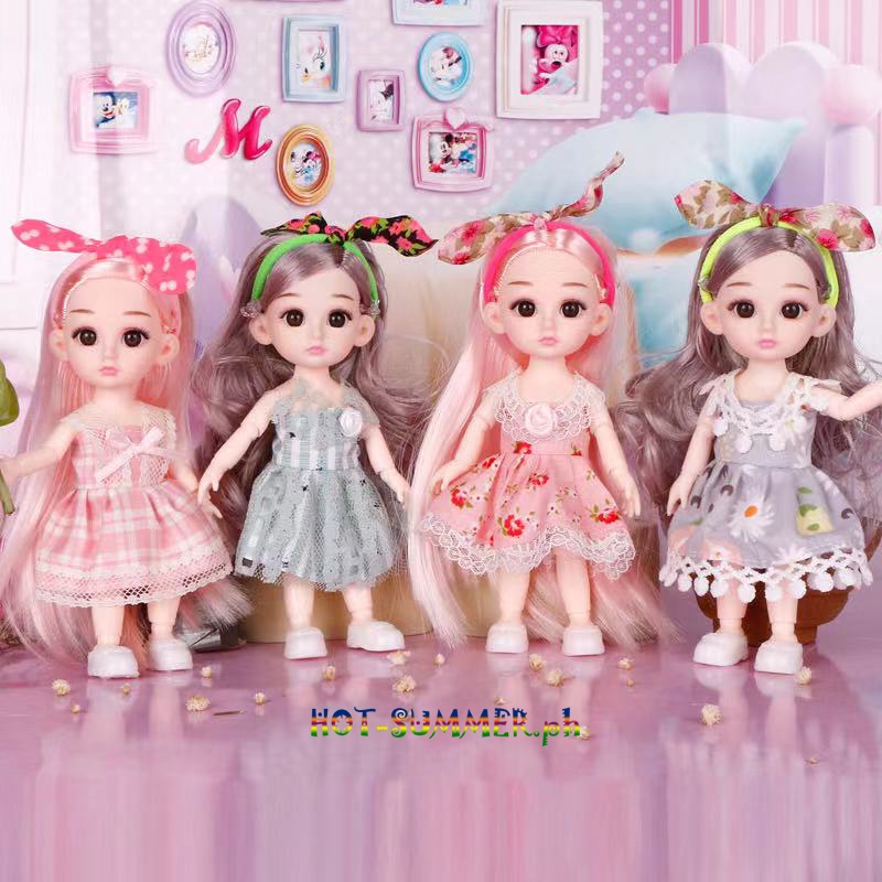 Children's boutique doll set and princess 3D real eye doll 6 inch 13