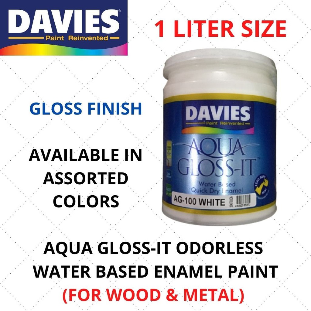 Davies Liter Aqua Gloss It Enamel Odorless Paint Water Based Wood Metal