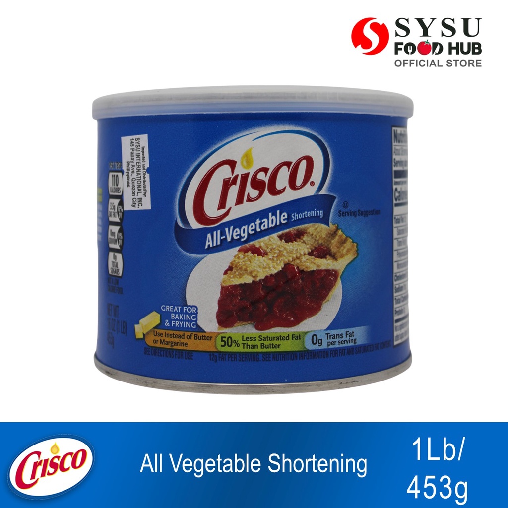 Baking Crisco All Vegetable Shortening 1Lb (453g) Shopee Philippines