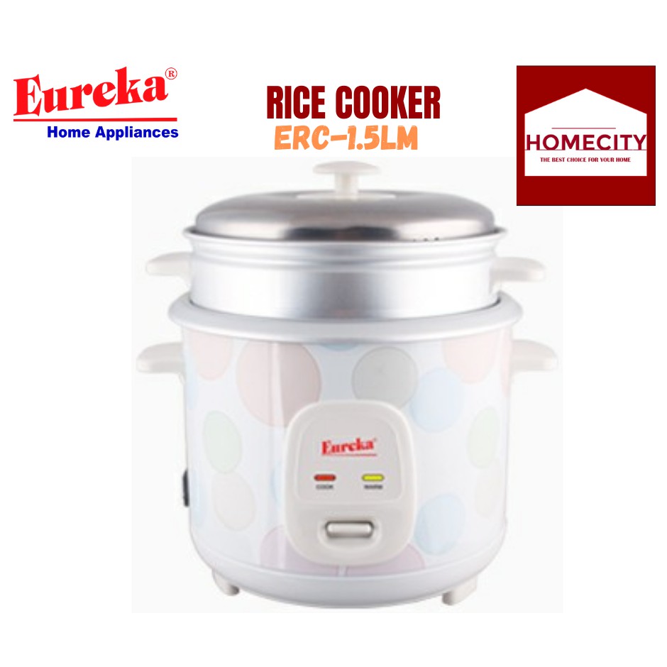 EUREKA RICE COOKER ERC1.5L WITH STEAMER COLOR/DESIGN VARIATION DEPENDS