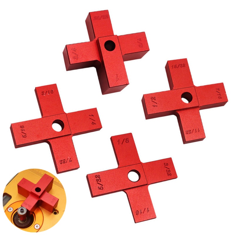 4 Pack Woodworking Saw Depth Gauge Router Table Set Up Bars Precision Aluminum Setup Blocks