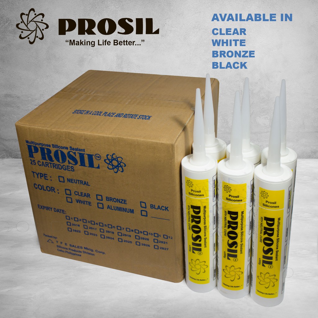 PROSIL Multipurpose Silicone Sealant 1Box 25Pcs Shopee Philippines