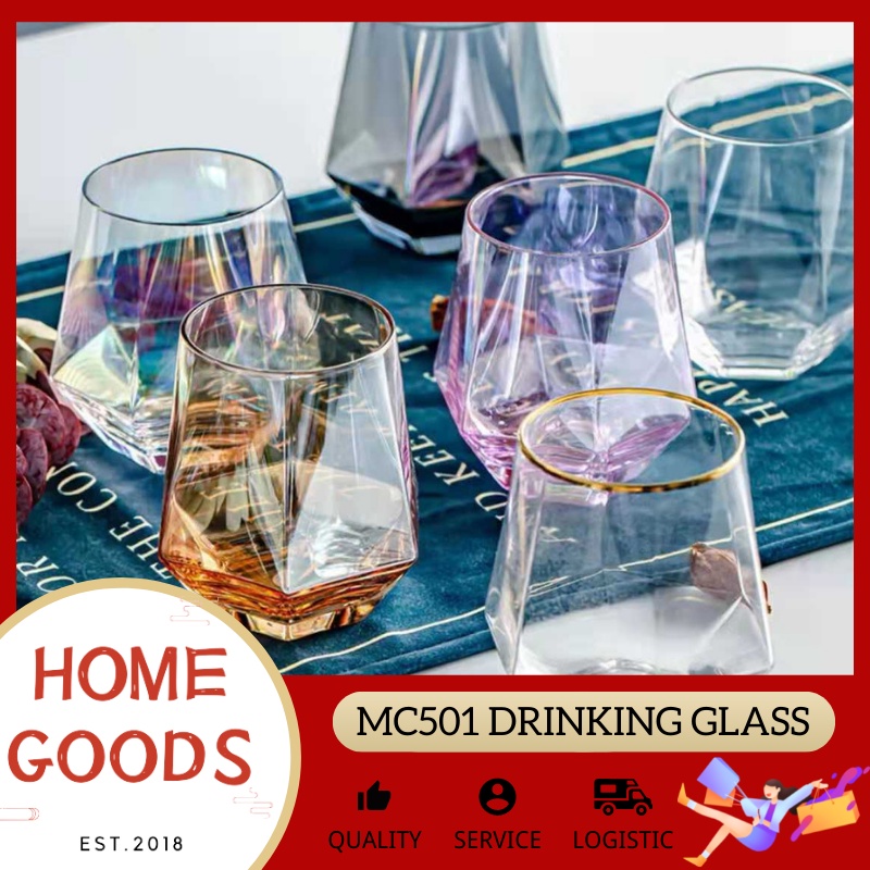 RADMALL [6PCS] High Quality Drinking Glass Milk Cup Series Wine Glass