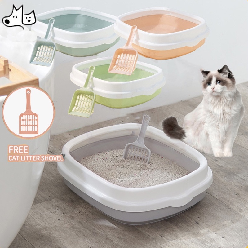Cat Litter Box With Scoop Kitten Litter Box Cat Toilet Deodorization