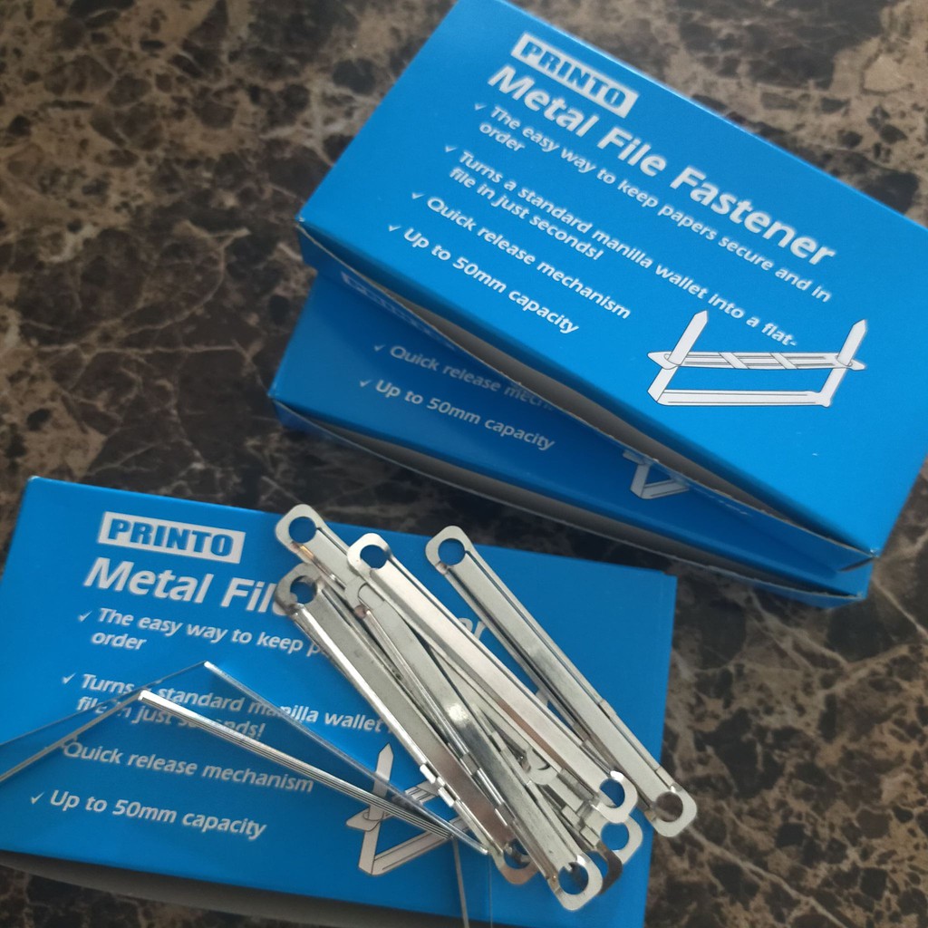 Metal Paper Fasteners Approximately 50 Sets per Box Shopee Philippines