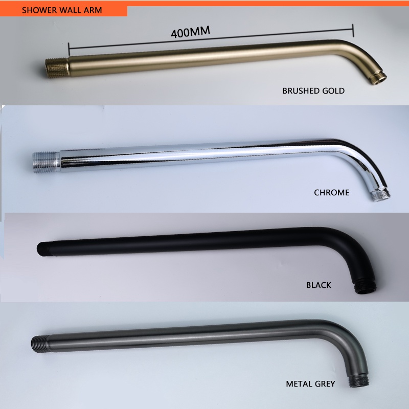 Wall Mounted Top Overhead Shower Arm Round 40 CM/16 Inch Stainless